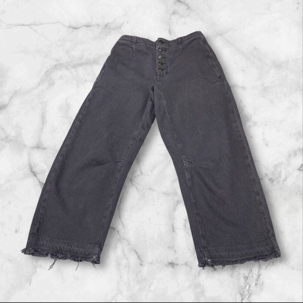 Free People Slate Gray Cropped Pants